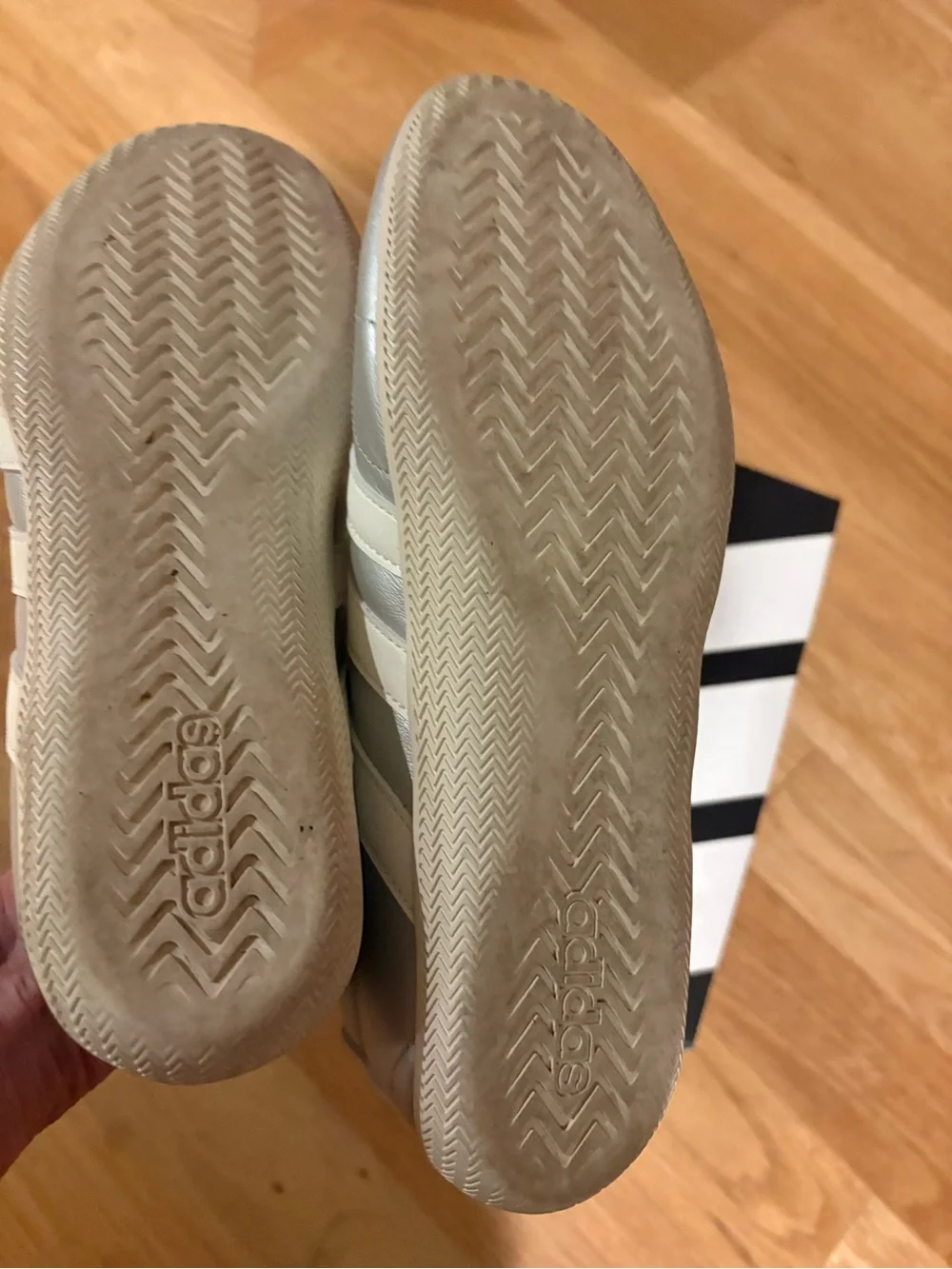 adidas Women's Grand Court Lo Sneakers - Silver/White - Picture 6 of 7